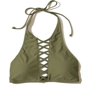 NWWOT Hollister Strappy Halter High-Neck Swim Top